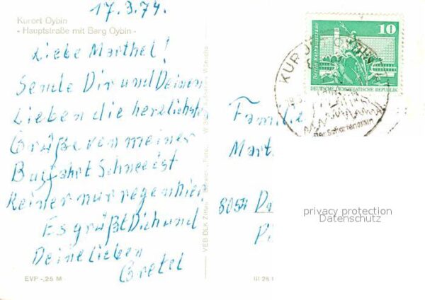 Oybin Hauptstrasse mit Berg – Bild 2