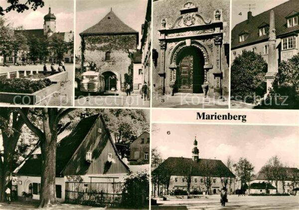 Marienberg Erzgebirge Marktplatz Zschopauer Tor Rathausportal