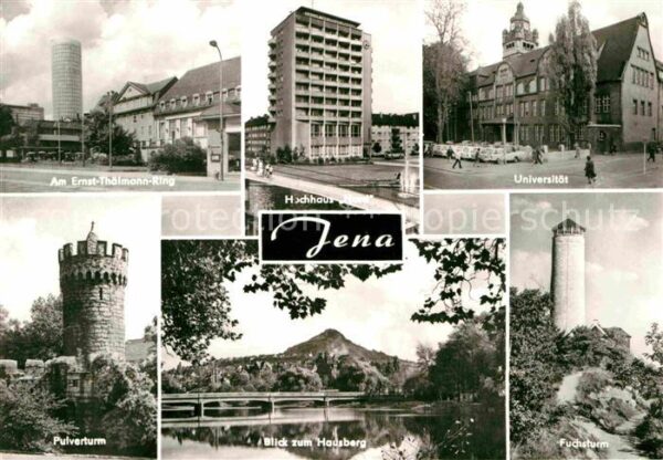 Jena Thueringen Hochhaus Pulverturm Hausberg Fuchsturm