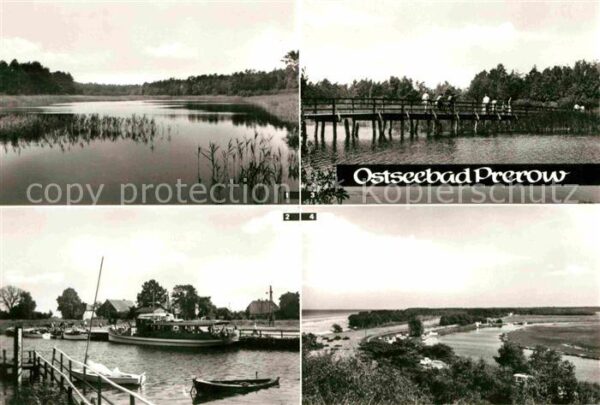 Prerow Ostseebad Prerowstorm Hafen Brücke zum Strand Bli
