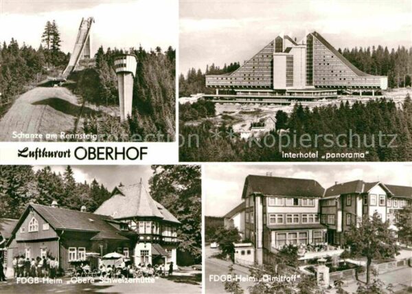 Oberhof Thueringen Interhotel Panorama Schanze am Rennstei