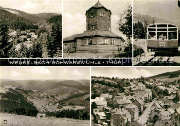 Meuselbach-Schwarzmuehle Aussichtsturm Lichtenhain an der Bergba