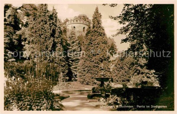 Ueberlingen Bodensee Partie im Stadtgarten