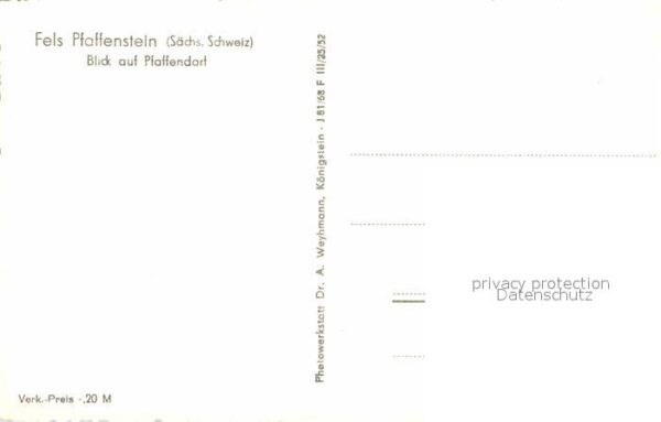 Pfaffendorf Koenigstein mit Fels Pfaffenstein – Bild 2