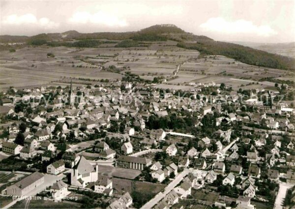 Staffelstein mit Staffelberg Fliegeraufnahme