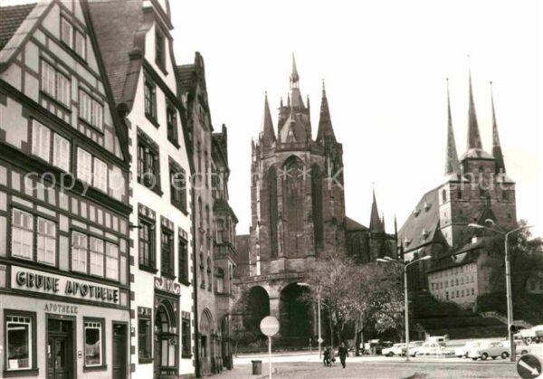 Erfurt Grüne Apotheke und Hohe Lilie am Dom