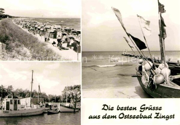 Zingst Ostseebad Strand Bootssteg Fischerboote