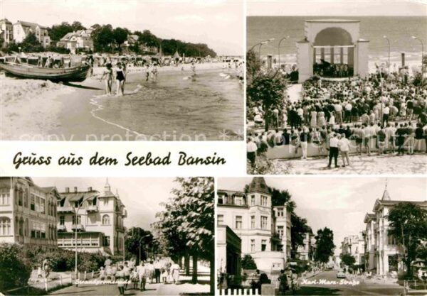Bansin Ostseebad Strand Konzertplatz Promenade Karl Marx