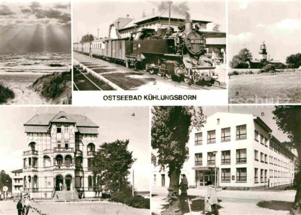 Kuehlungsborn Ostseebad Strand Molli Bahnhof West Leuchtturm FD