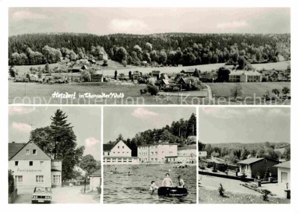Hetzdorf Buergel Thueringen Panorama Ferienheim Strandbad Teilansic