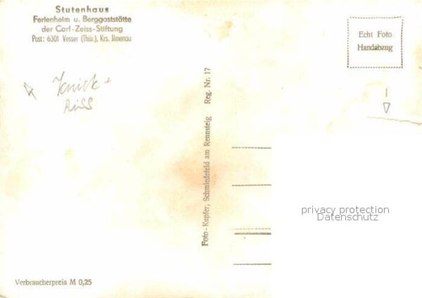 Vesser Suhl Stutenhaus Ferienheim Berggaststätte Pa – Bild 2