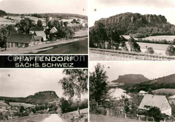 Pfaffendorf Koenigstein Teilansicht Der Pfaffenstein Königstein