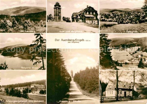 Wildenthal Eibenstock Der Auersberg Turm und Berghaus Eibenst
