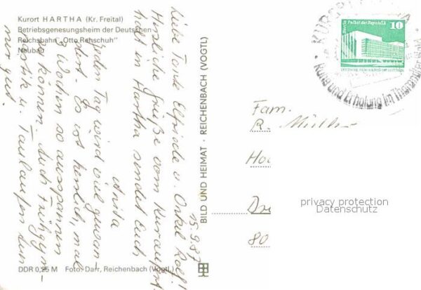 Hartha Tharandt Betriebsgenesungsheim der Dt Reichsbahn – Bild 2