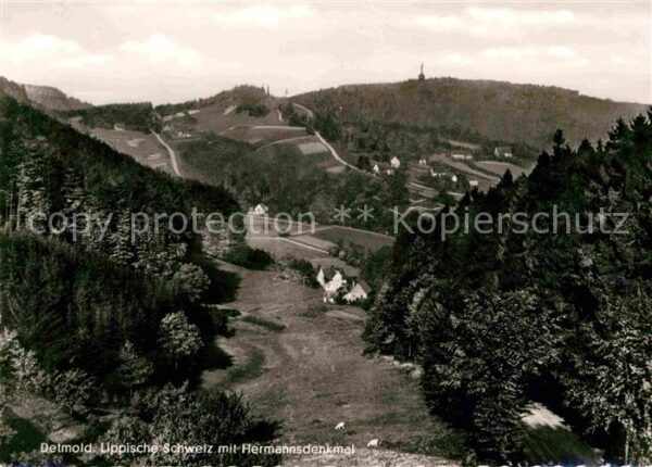 Detmold Lippische Schweiz mit Hermannsdenkmal