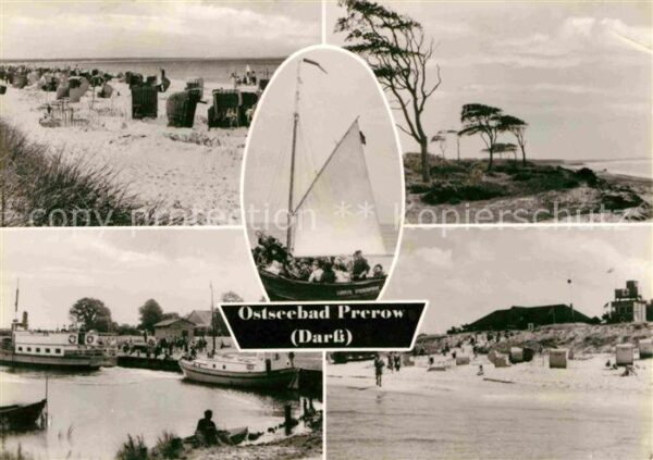 Prerow Ostseebad Strand Dünen Bootanlegeplatz