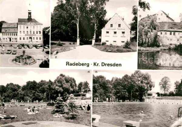 Radeberg Sachsen Rathaus Konsum Gaststätte Hüttermühle S