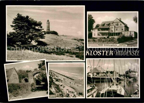 Kloster Hiddensee Leuchtturm FDGB Erholungsheim Hitthim K