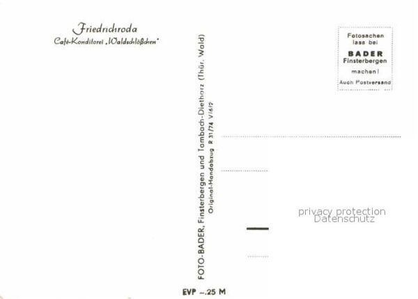 Friedrichroda Cafe Konditorei Waldschlösschen – Bild 2