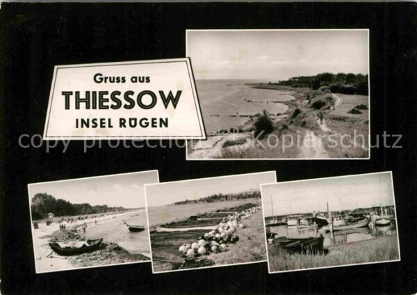 Thiessow Ostseebad Ruegen Strandpartien Hafen