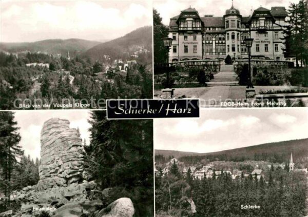 Schierke Harz Blick von der Vaupels Klippe FDGB Erhol