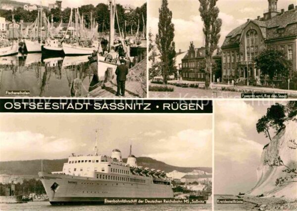 Sassnitz Ostseebad Ruegen Fischereihafen Postamt Rat der Stadt Ei