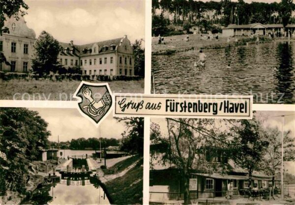 Fuerstenberg Havel Teilansichten Freibad Schleuse