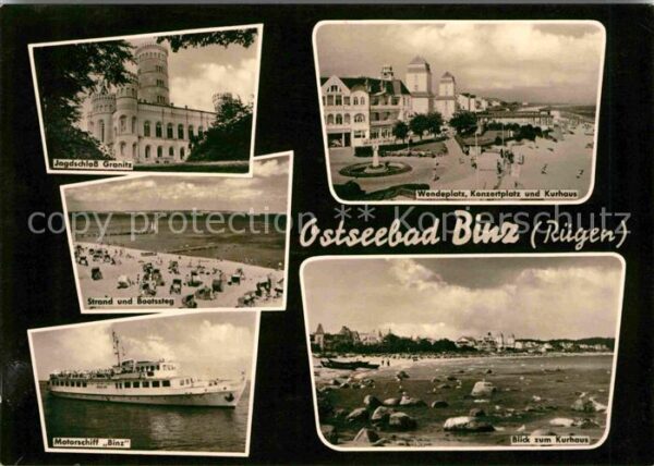 Binz Ruegen Jagdschloss Granitz Wendeplatz Strand B