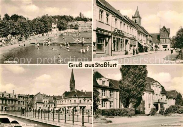 Stassfurt Strandsolbad Karl Marx Str Bodebrücke L
