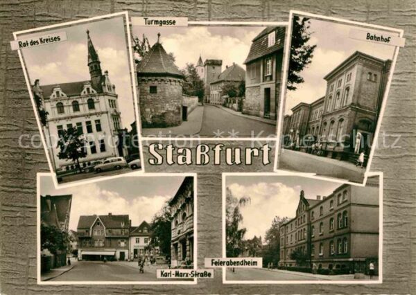 Stassfurt Rat des Kreises Turmgasse Bahnhof Karl