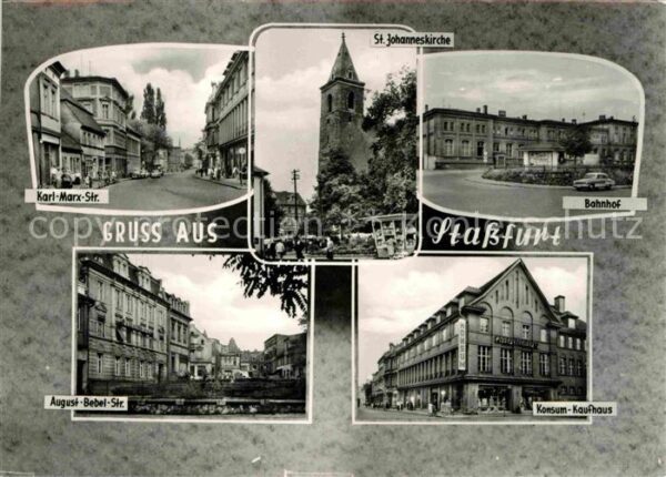 Stassfurt Karl Marx Str St Johanneskirche Bahnhof