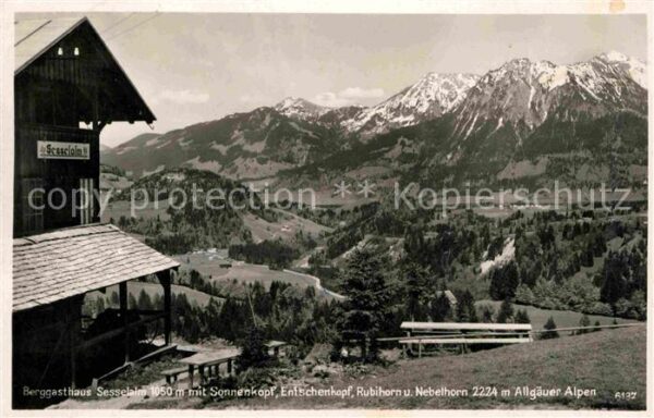 Allgaeu Region Berggasthaus Sesselalm Sonnnenkopf Ents