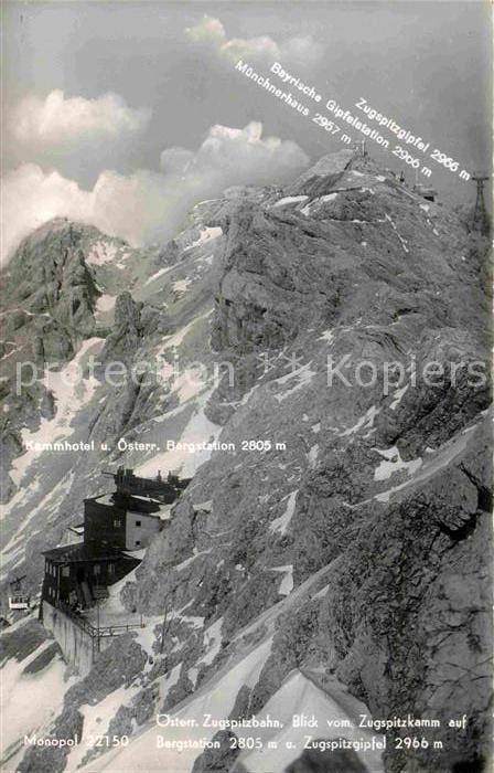 Zugspitze Zugspitzbahn Zugspitzkamm Bergstation G