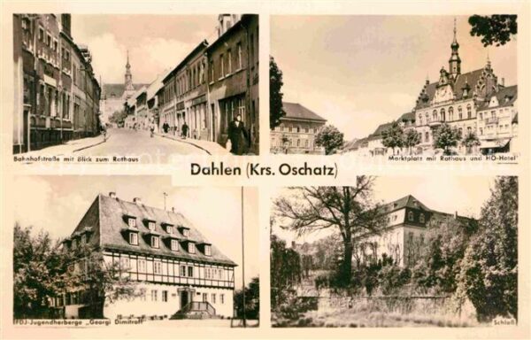 Dahlen Sachsen Bahnhofstraße Rathaus Marktplatz HO Hot