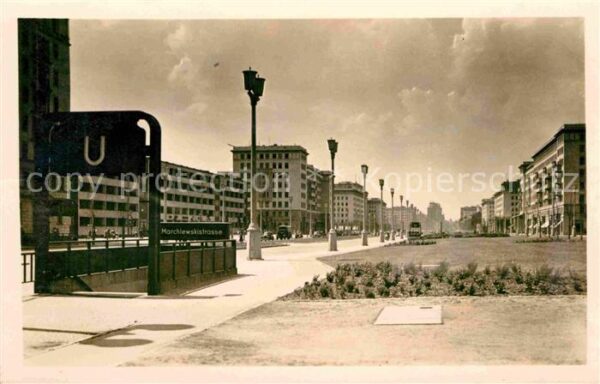 Berlin Stalinallee U Bahnhof Marchlewskistraße