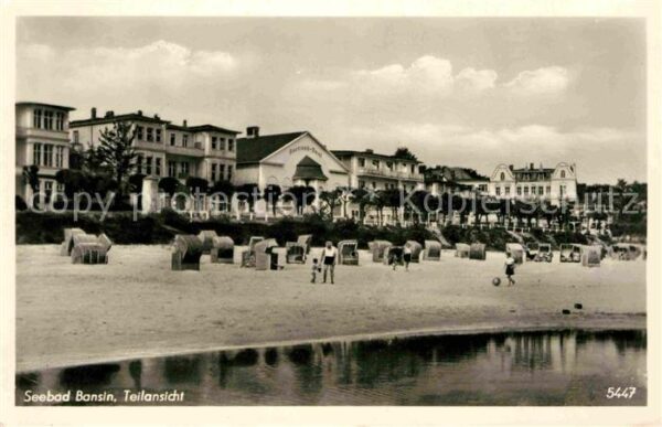 Bansin Ostseebad Strand Ortsansicht