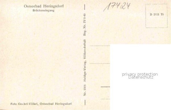 Heringsdorf Ostseebad Usedom Brückeneingang – Bild 2