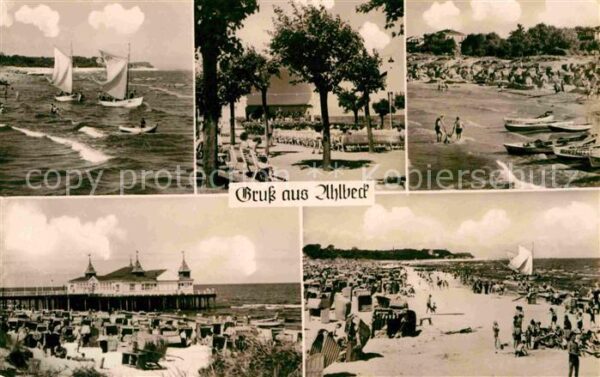 Ahlbeck Ostseebad Strand Segelboot Gaststätte