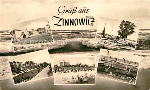 Zinnowitz Ostseebad Strand Möwen Bootsanlegestelle Kulturha