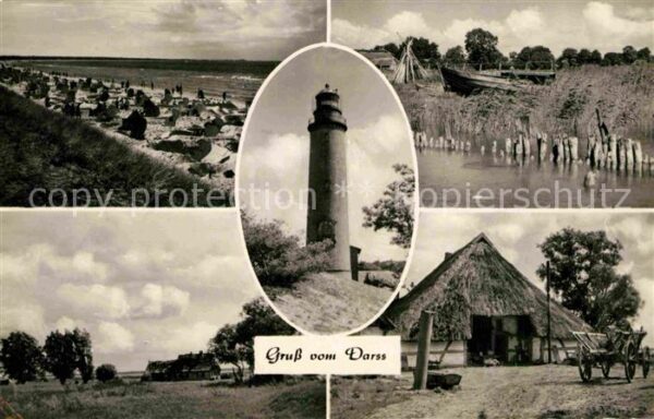 Darss Region Ostsee Strand Reetdachhaus Leuchtturm