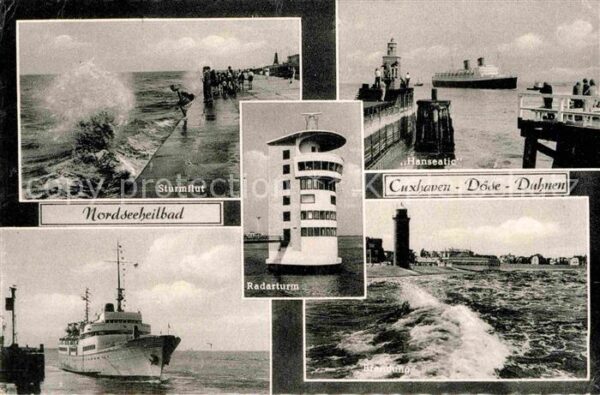 Cuxhaven Doese Nordseebad Duhnen Radarturm Sturmflut Hanseatic Br