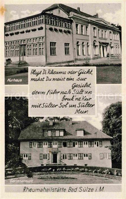 Suelze Bad Kurhaus Garten Gedicht Rheumaheilanstal