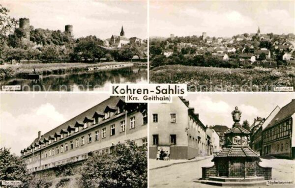 Kohren-Sahlis Burgruine Tbc Heim Töpferbrunnen Ortsan