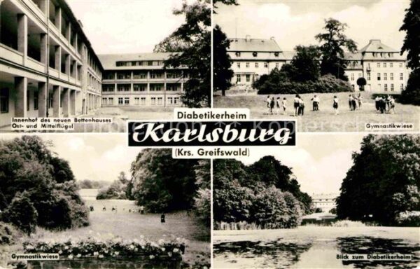 Karlsburg Greifswald Diabetikerheim Bettenhaus Gymnastikwies