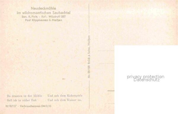 Klipphausen Saubachtal Neudeckmühle – Bild 2