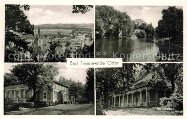 Bad Freienwalde Kanal Kurhaus Teehäuschen Panorama