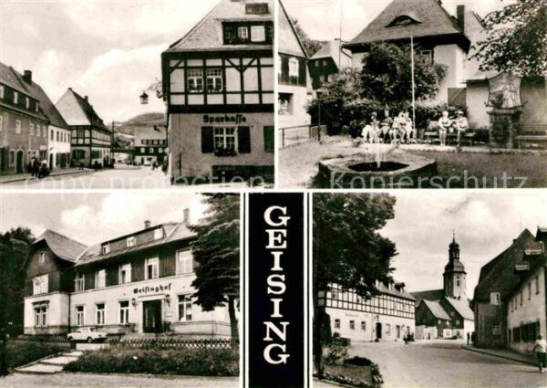 Geising Erzgebirge Geisinghof Brunnen Ortsansichten Kirche