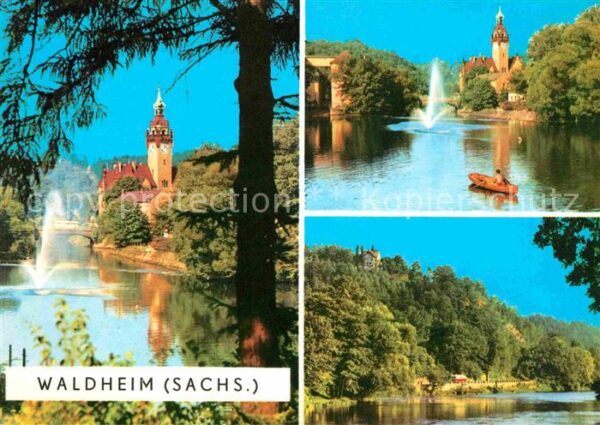 Waldheim Sachsen Rathaus Fontäne