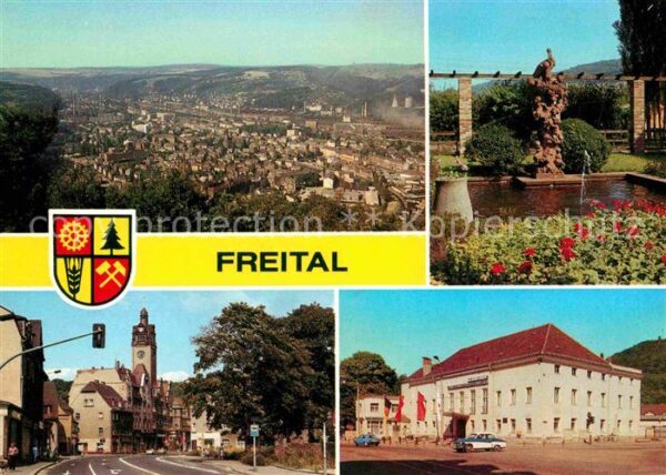 Freital Storchenbrunnen Dresdner Straße Rathaus