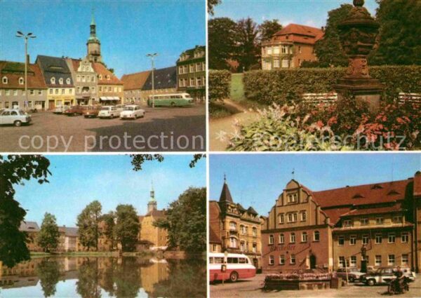 Pulsnitz Sachsen Platz Befreiung Klinik Schloßteich HO G